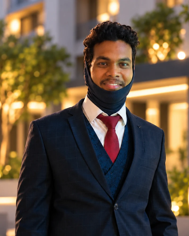N. Joshi Kumar, partner at PR Real Estate, at a residential development in Hyderabad